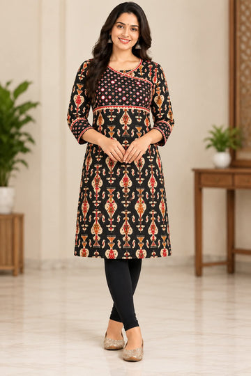 AJRAKH MIRROR KURTA