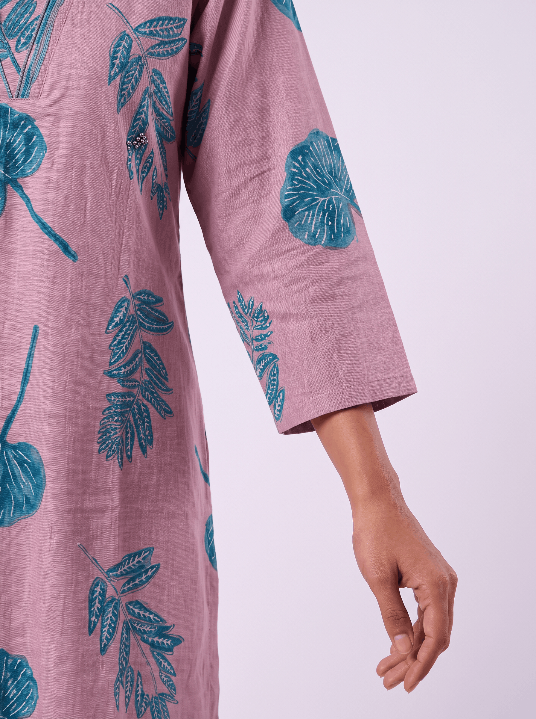 Blush And Teal Cotton 2 Piece Set
