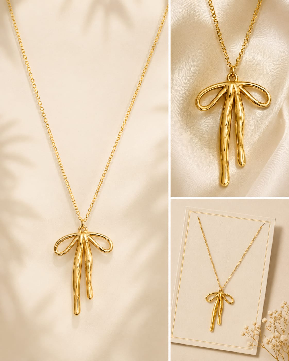 BOW PENDANT NECKLACE