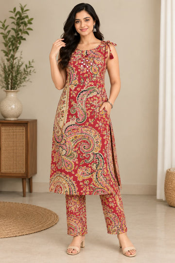 AJRAKH MIRROR CO ORD SET