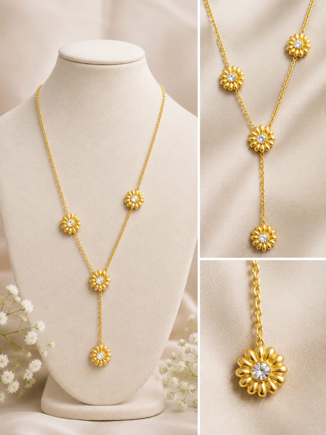 FLORAL DROP NECKLACE