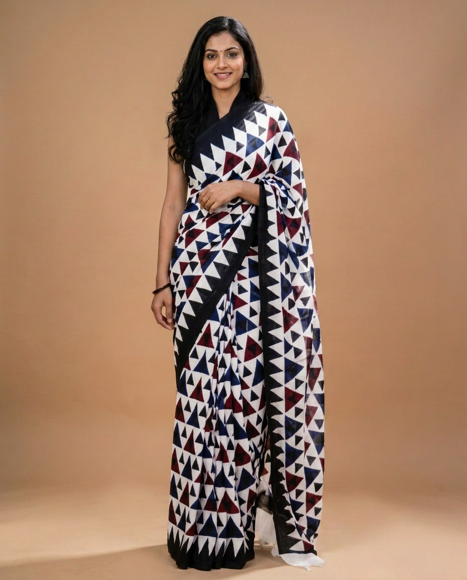 Trikona Cotton Saree