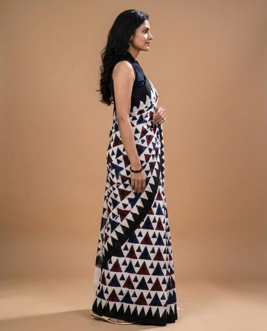 Trikona Cotton Saree