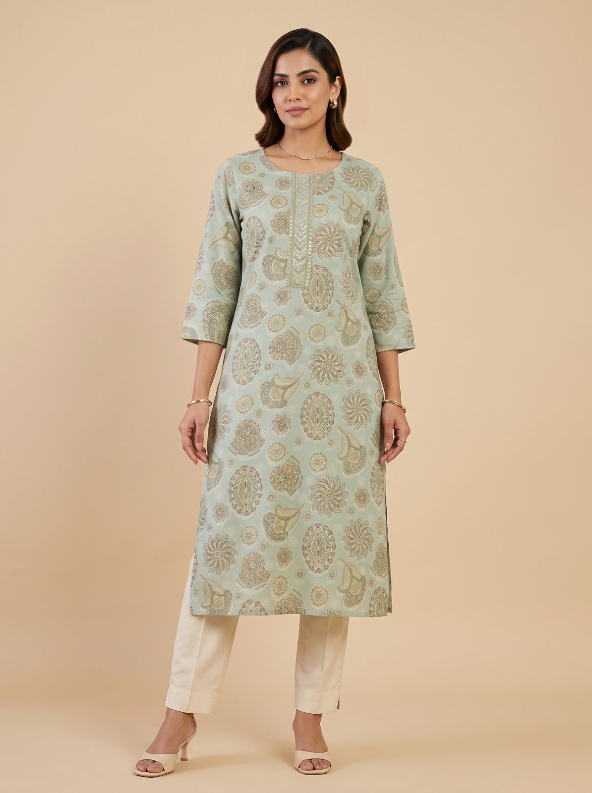 Mint Mandala Kurta