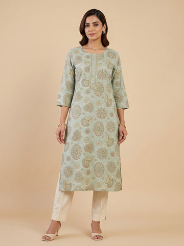 Mint Mandala Kurta