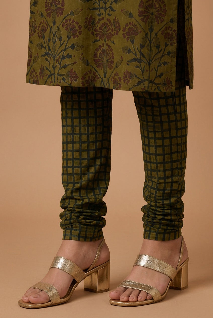 Olive Petal Rayon Unstitched Suits
