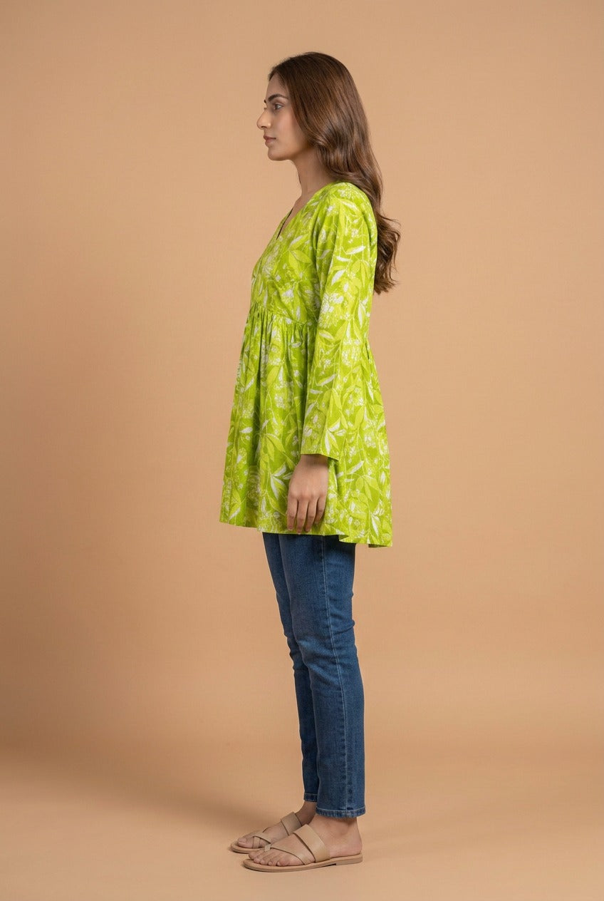 Lime Blossom Tunic Top