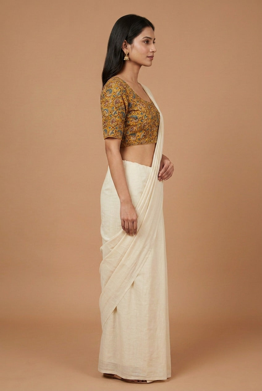 Yellow Kalamkari Print