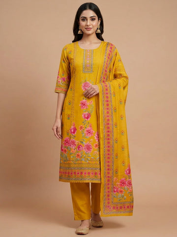 Marigold Floral Salwar Set