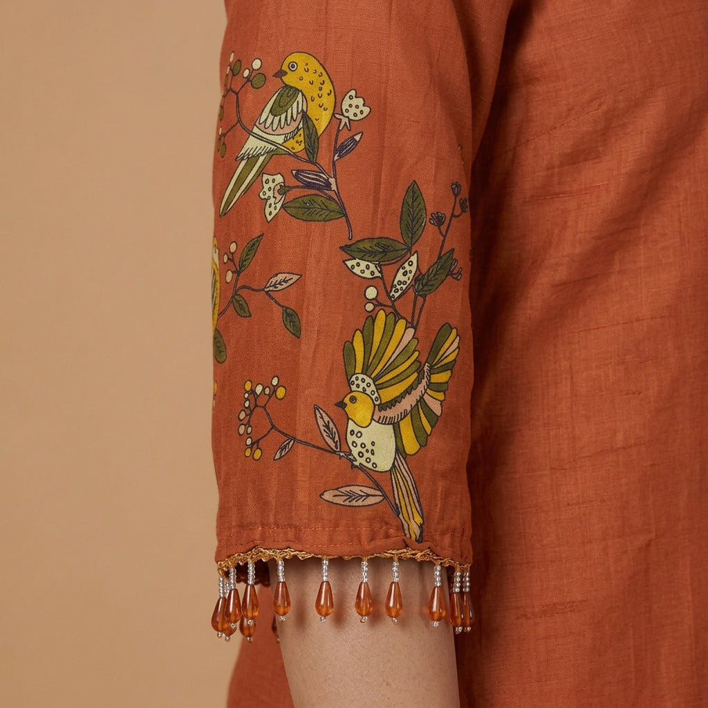 Rust Bird Pure  Mu Lcotton Set