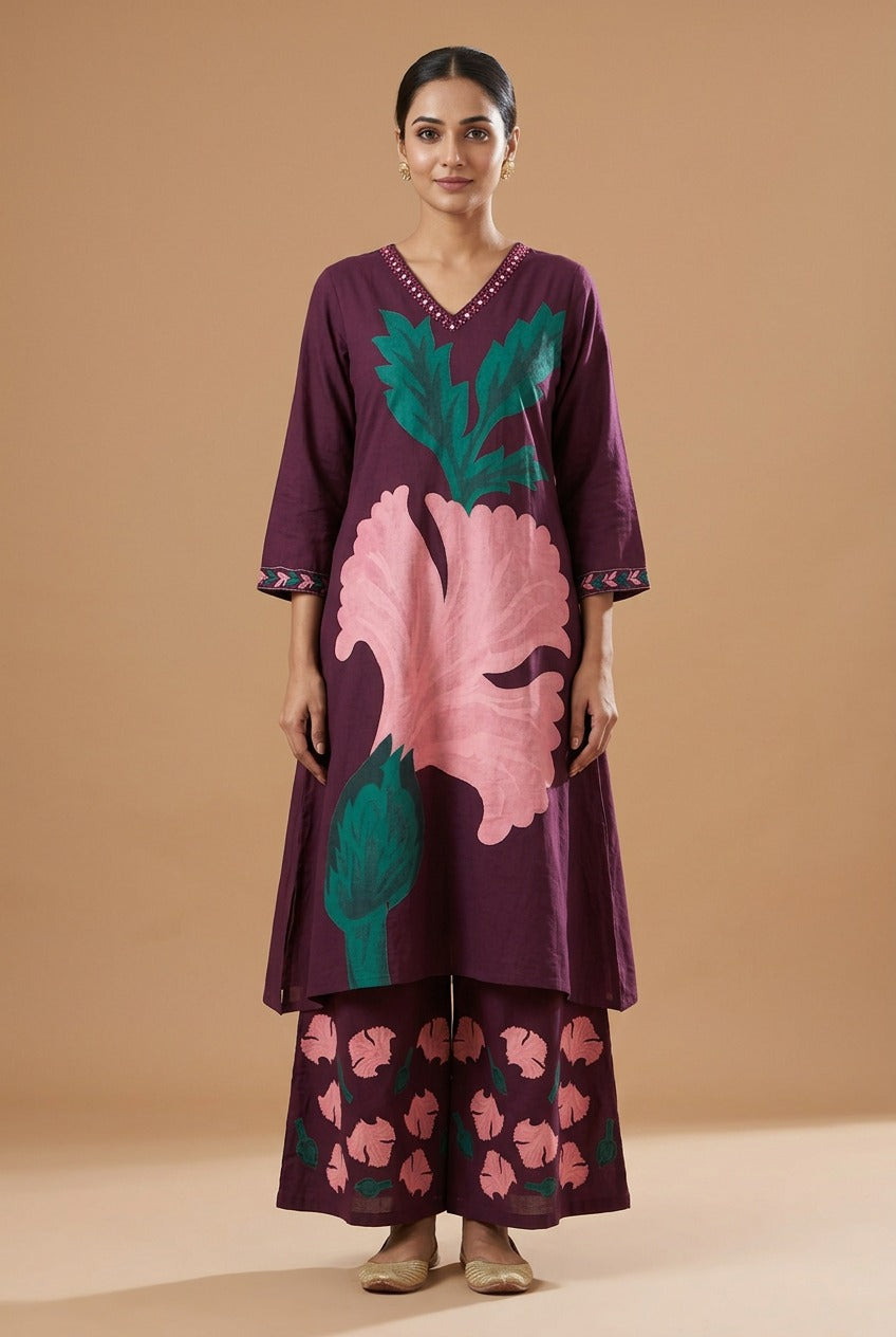 Orchid Grace Palazzo Set