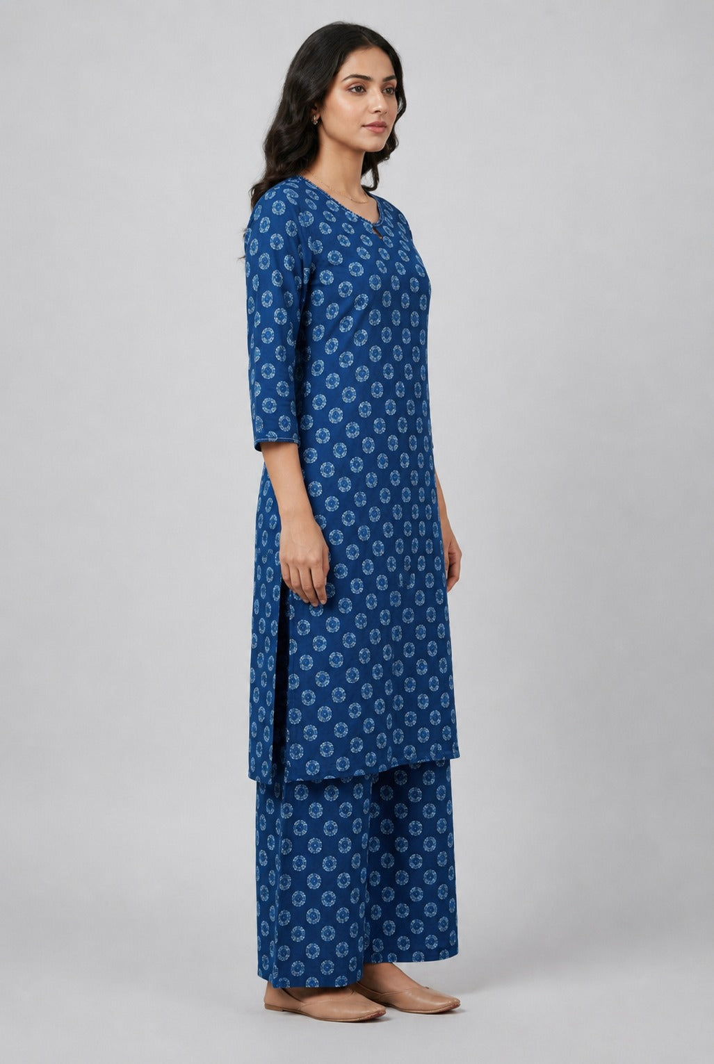 Indigo Chakra Cotton Co Ord Set
