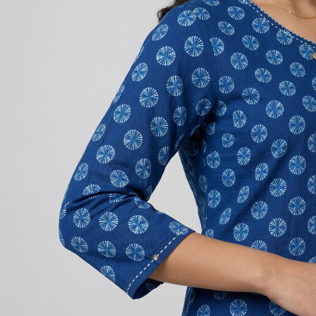 Indigo Chakra Cotton Co Ord Set