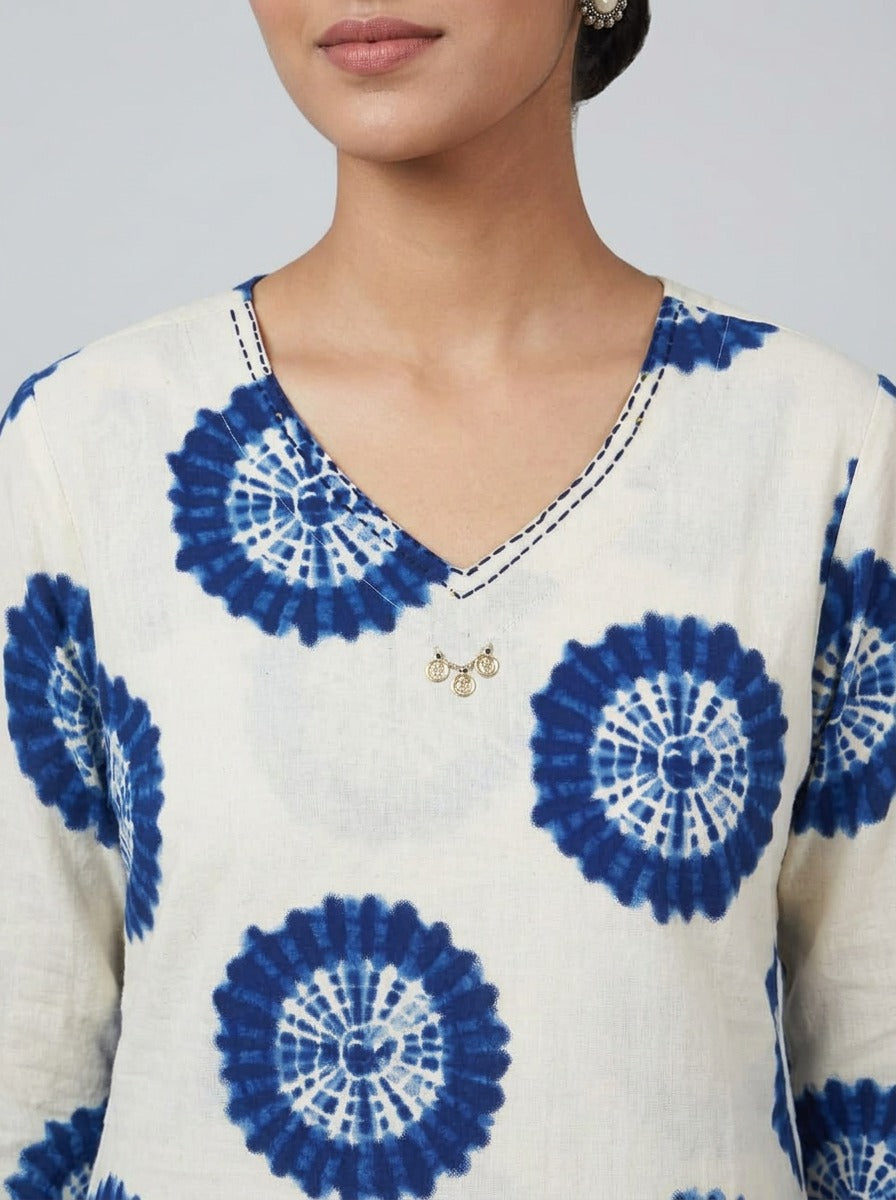 Blue Ripple Cotton Co Ord Set