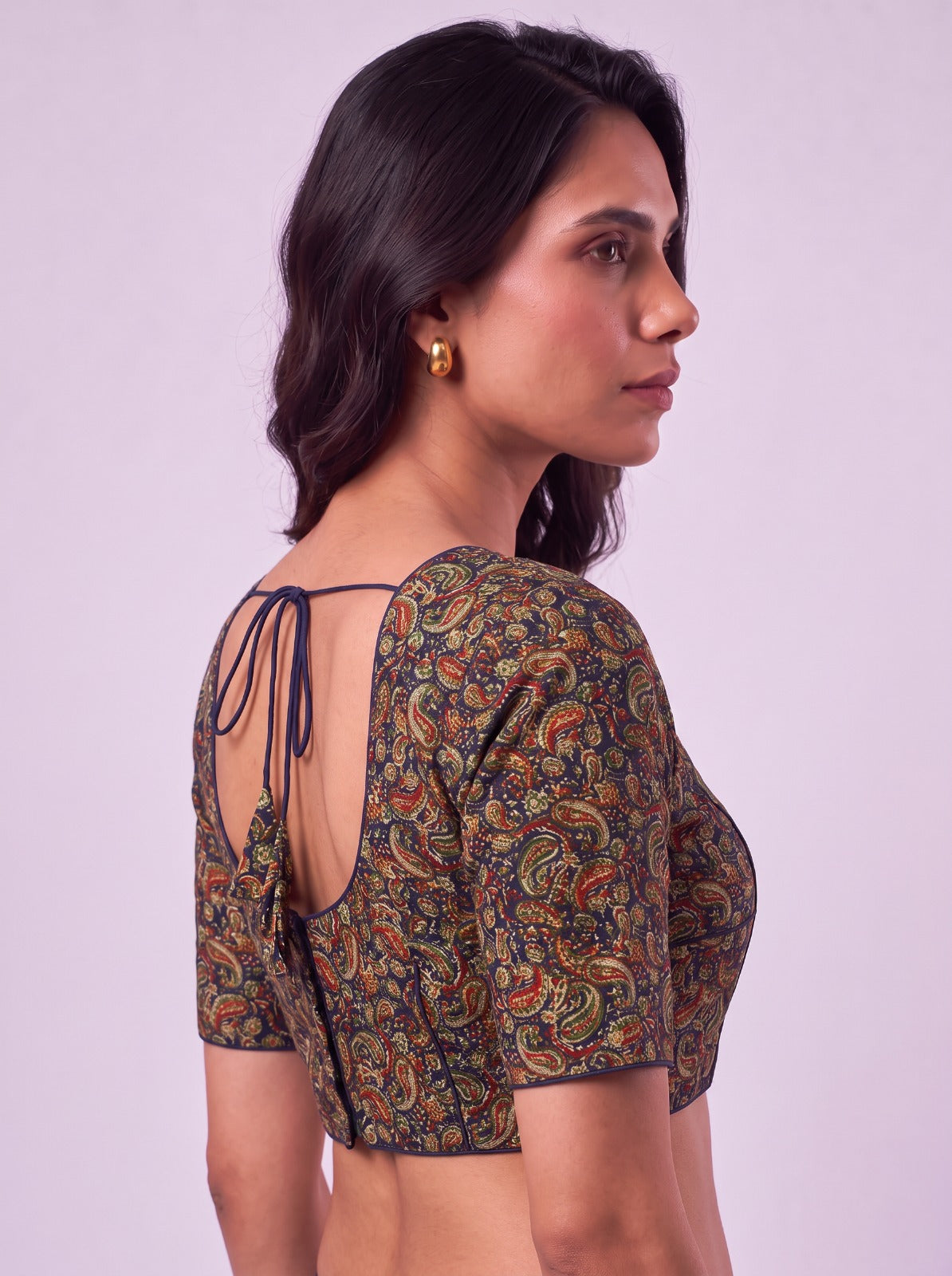 Blue Mango Motifs Readymade Cotton Blouse