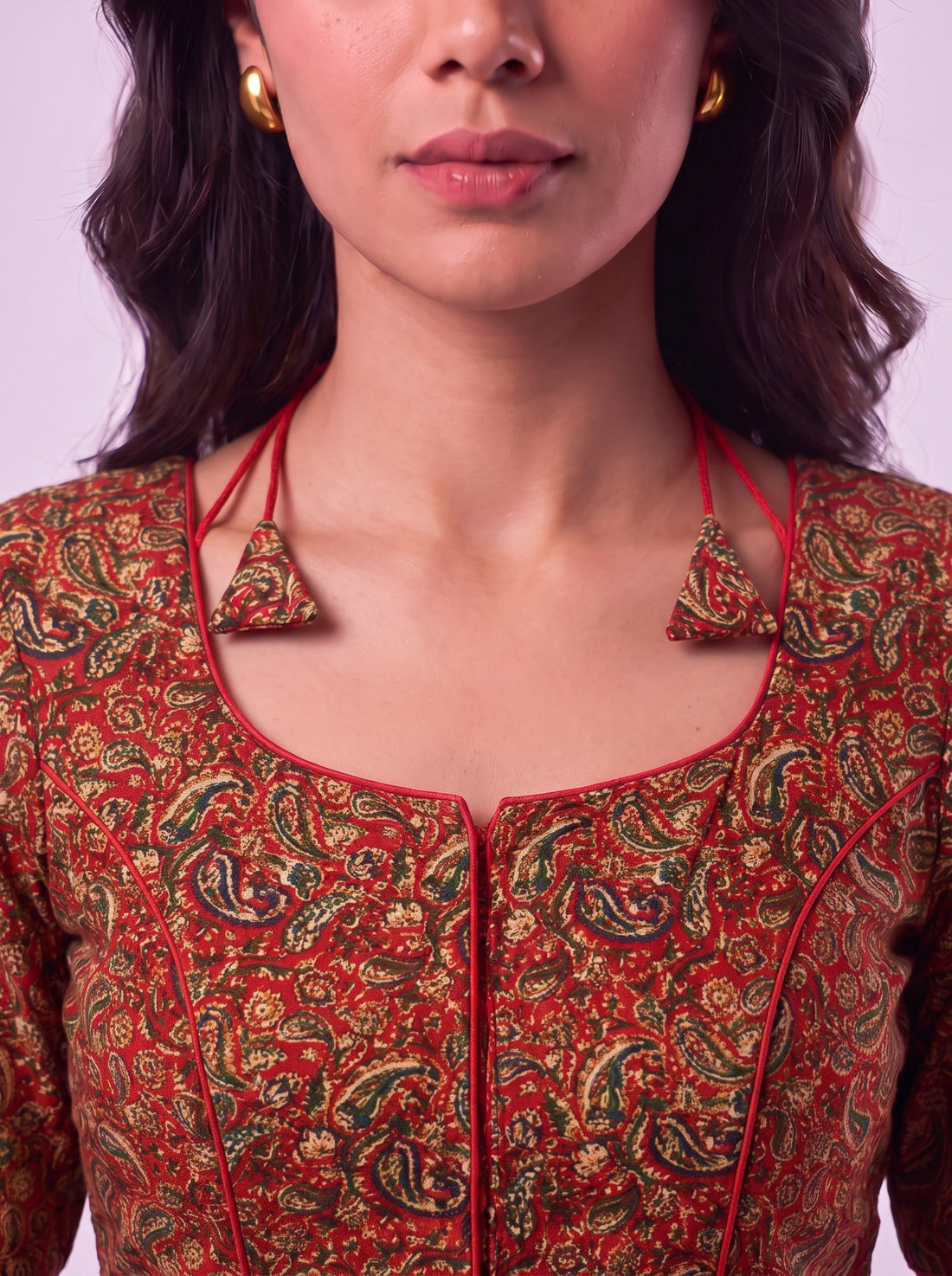 Red Mango Motifs Readymade Cotton Blouse