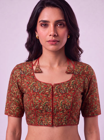 Red Mango Motifs Readymade Cotton Blouse