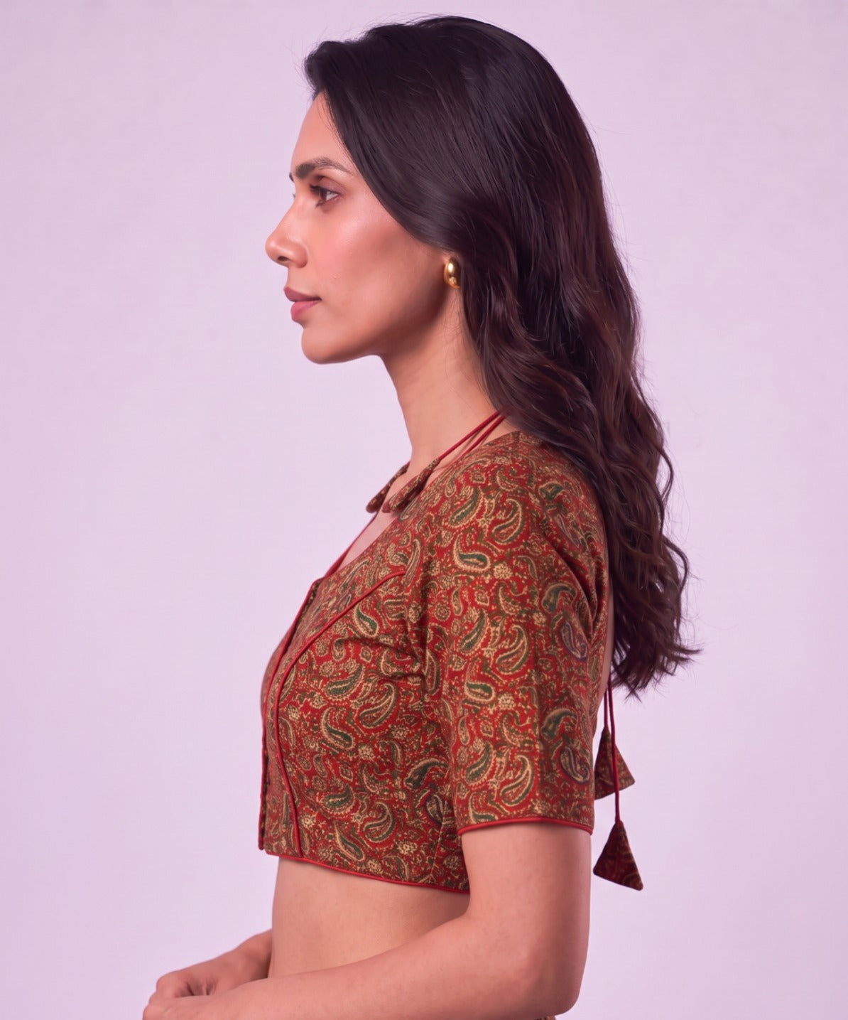 Red Mango Motifs Readymade Cotton Blouse