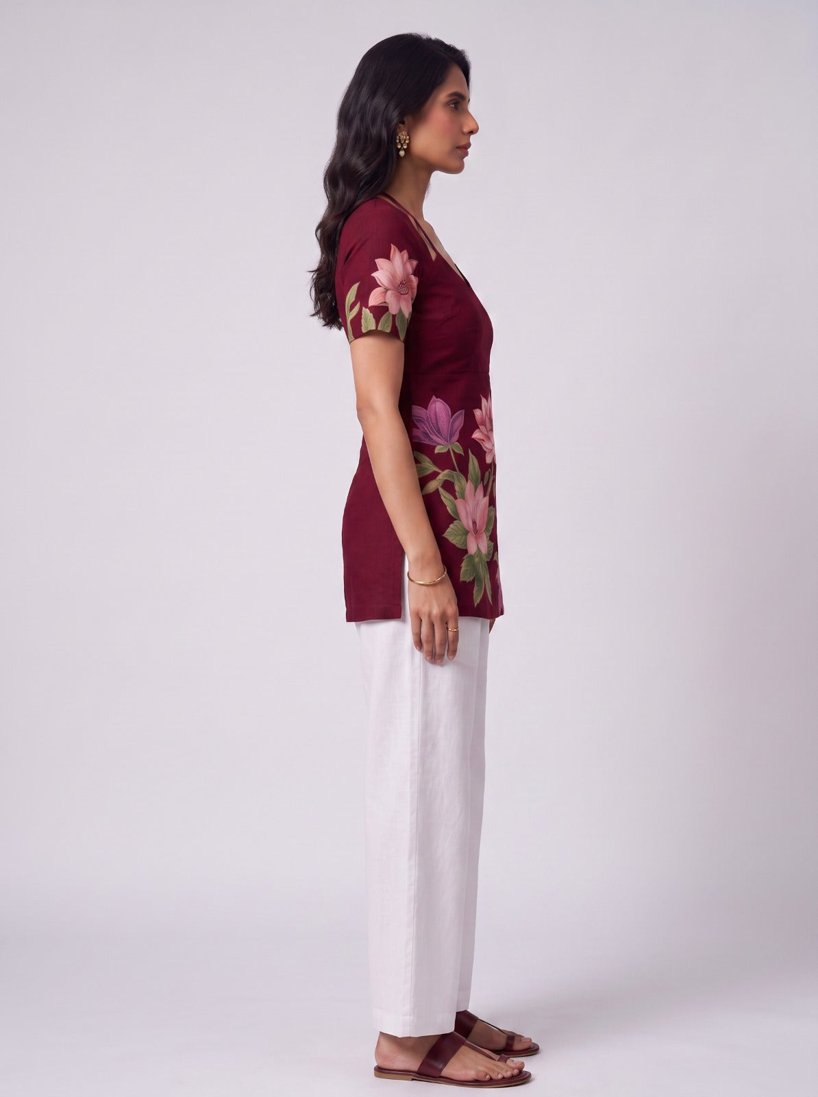 Ananya Red Tunic Top