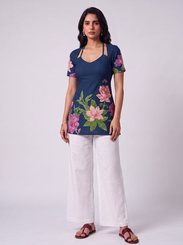 Ananya Blue Tunic Top