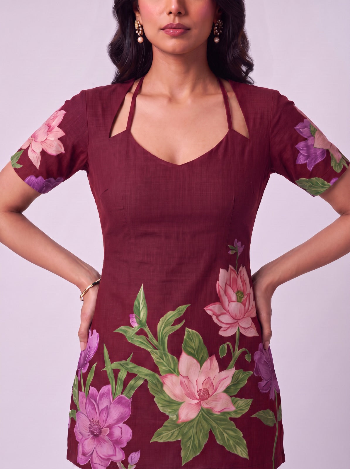 Ananya Red Tunic Top