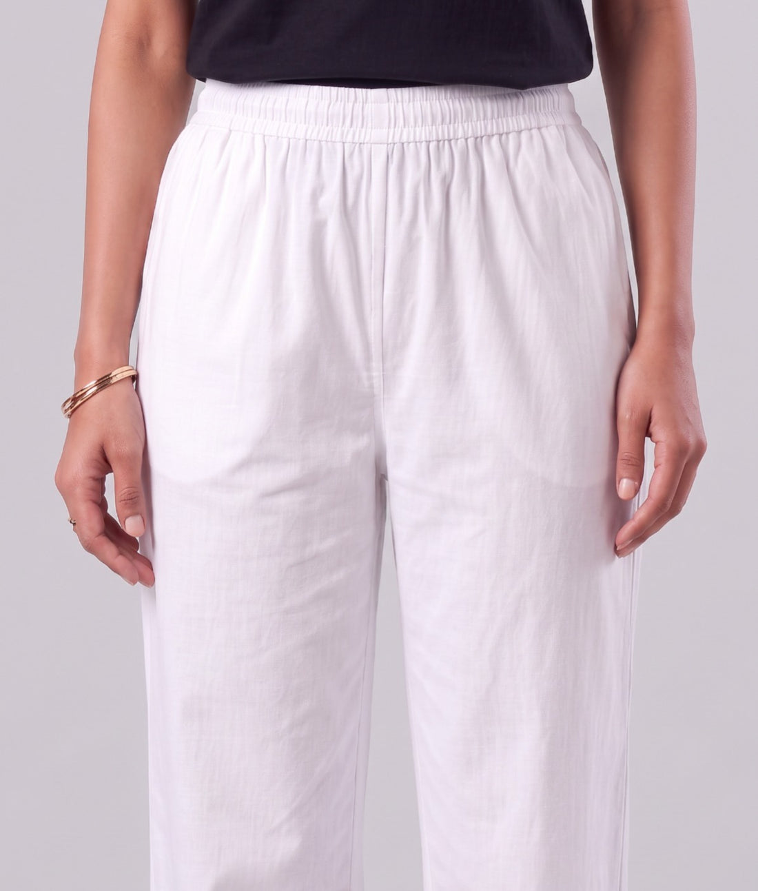 Zivah White Readymade Cotton Straight Pants ( 45-600-3)