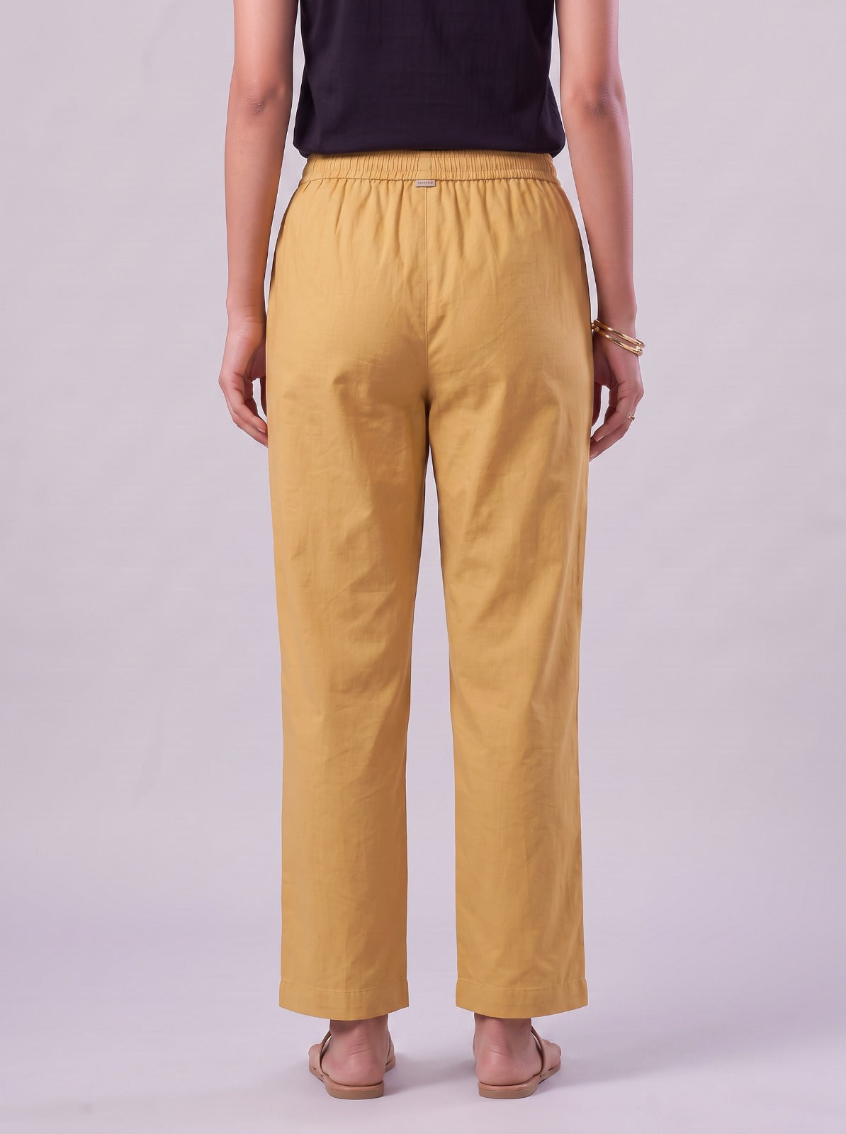 Zivah Golden Beige Readymade Cotton Straight Pants (45-600-3)