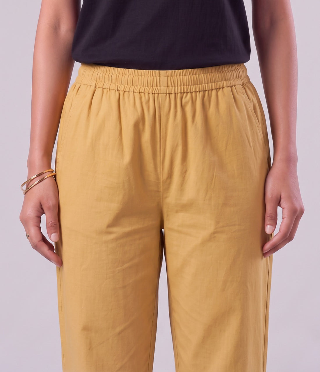 Zivah Golden Beige Readymade Cotton Straight Pants (45-600-3)