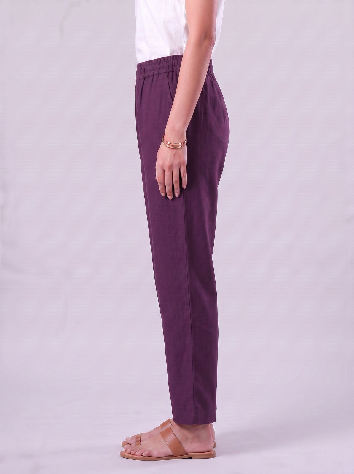 Zivah Burgundy Readymade Cotton Straight Pants ( 45-600-3)