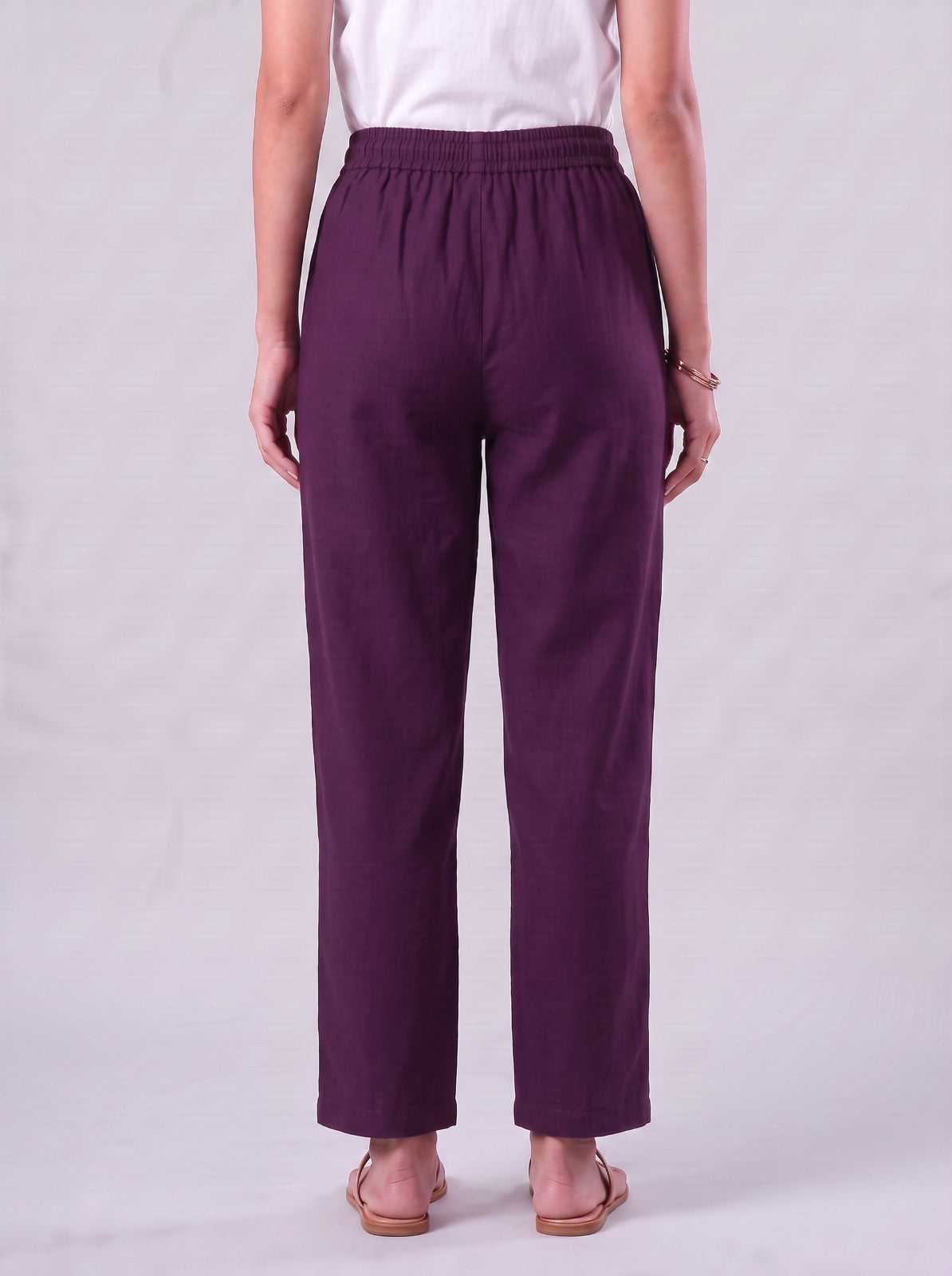Zivah Burgundy Readymade Cotton Straight Pants ( 45-600-3)