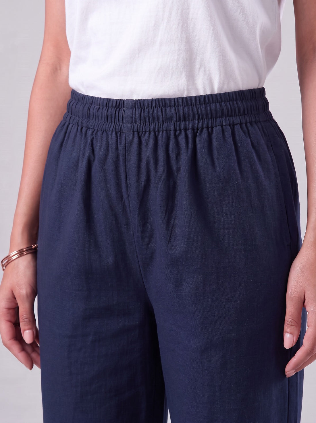 Zivah Navy Blue Readymade Cotton Straight Pants ( 45-600-3)