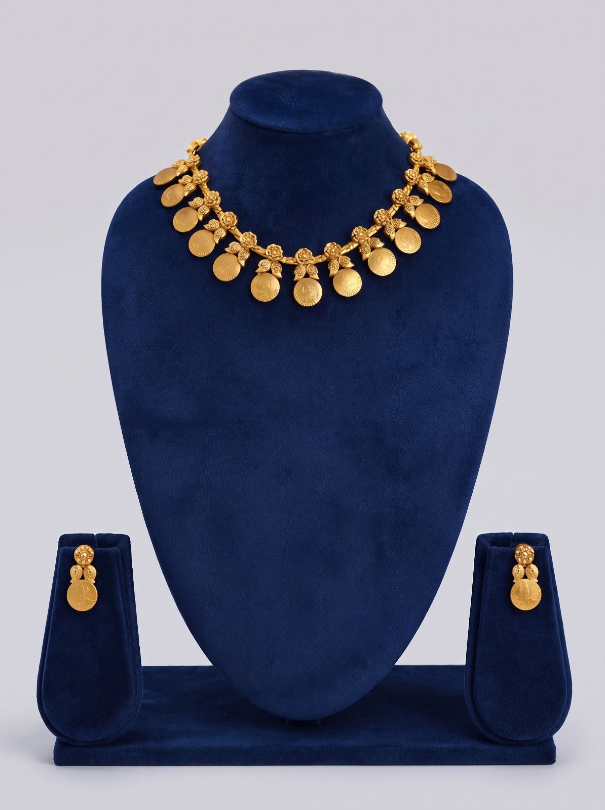 Coin Maanga Lakshmi Necklace With Earrings