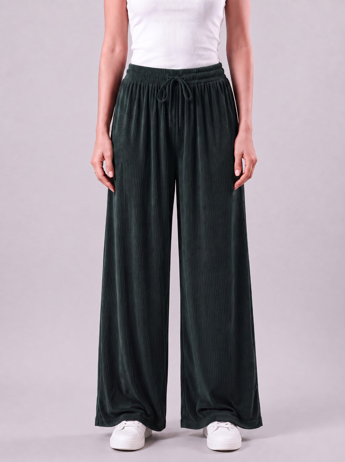 Nova Bottle Green Relaxed Fit Pants