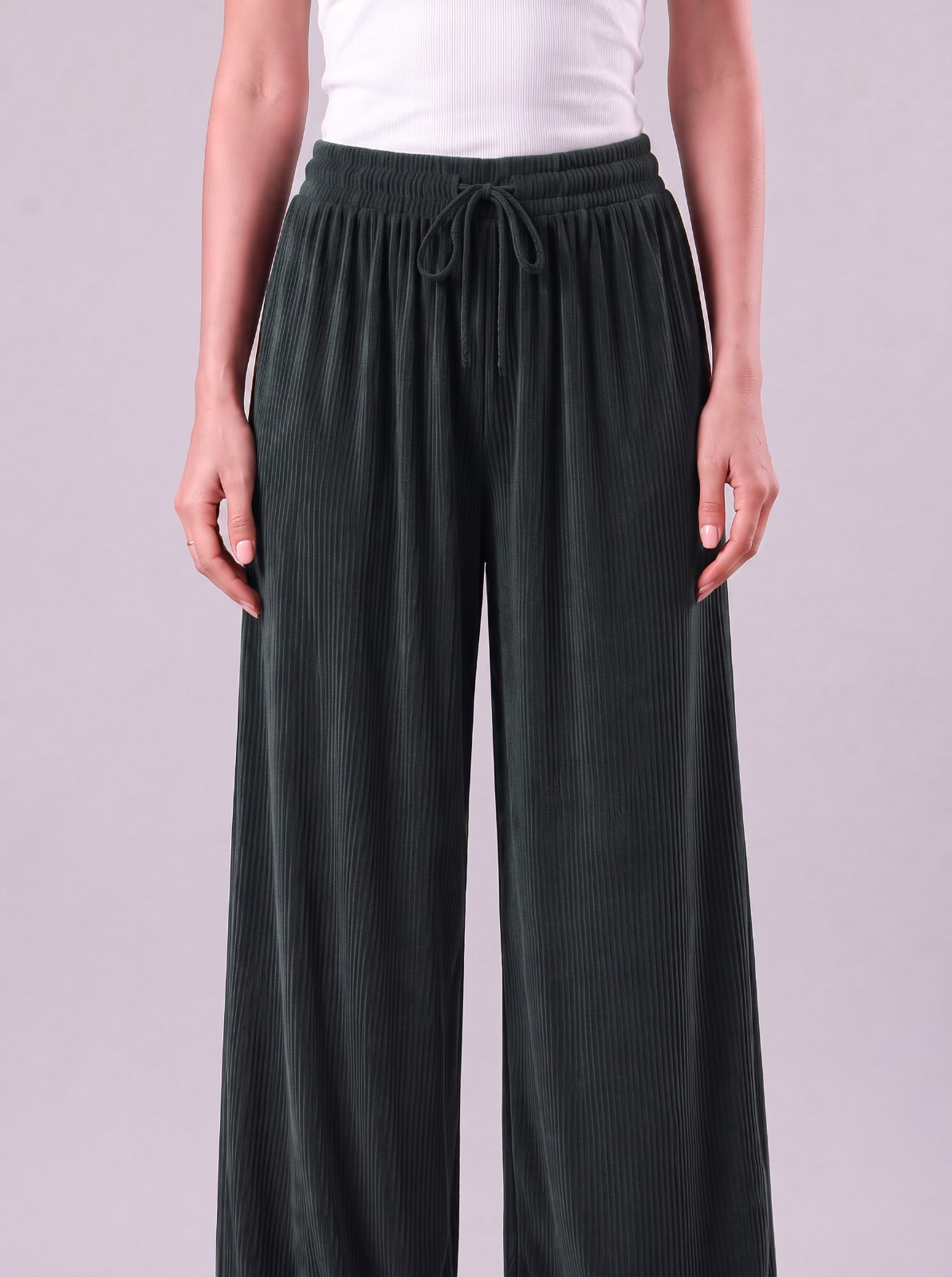 Nova Bottle Green Relaxed Fit Pants