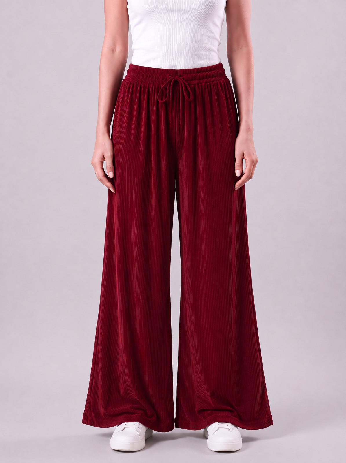 Nova Reddish Maroon Relaxed Fit Pants