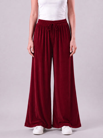 Nova Reddish Maroon Relaxed Fit Pants