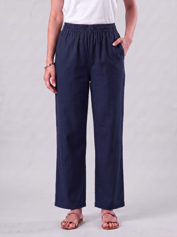 Zivah Navy Blue Readymade Cotton Straight Pants ( 45-600-3)