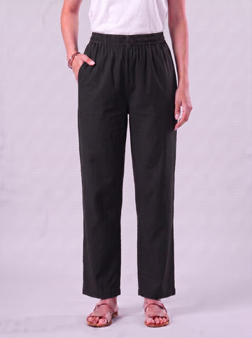 Zivah Black Readymade Cotton Straight Pants ( 45-600-3)