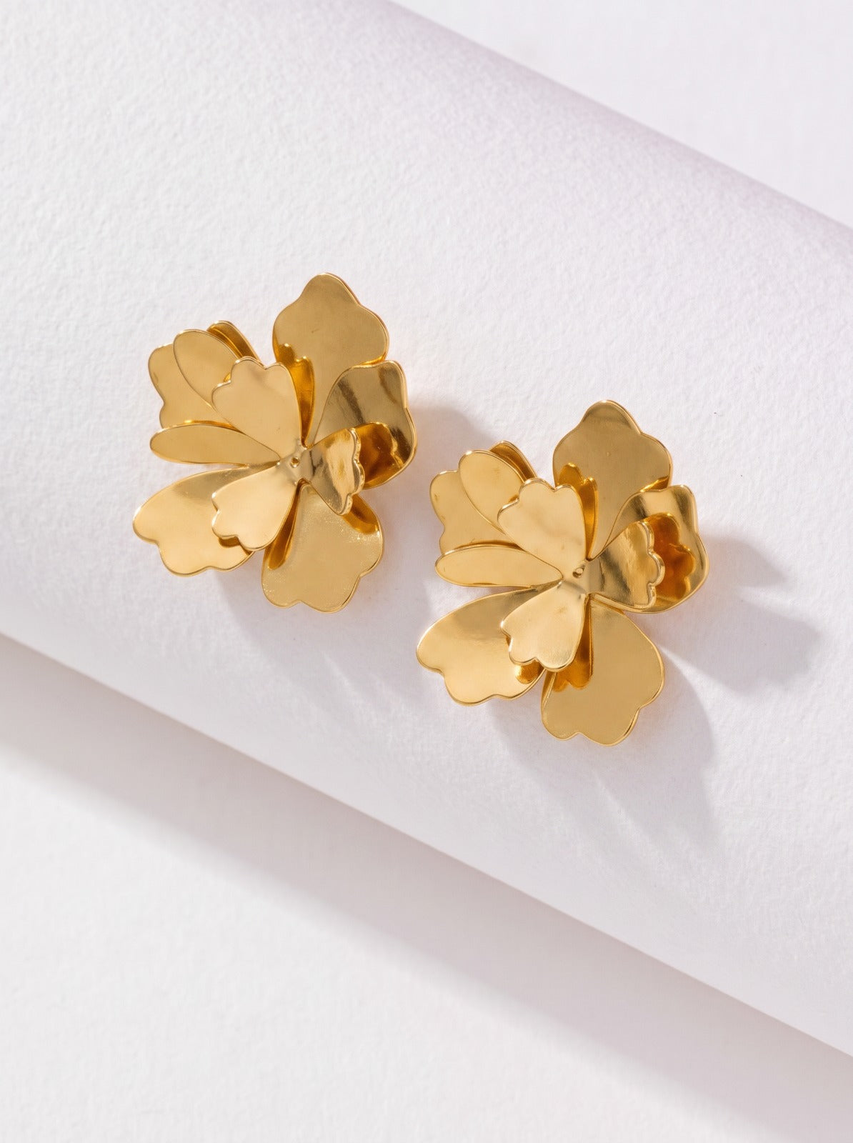 Gold Petal Earrings