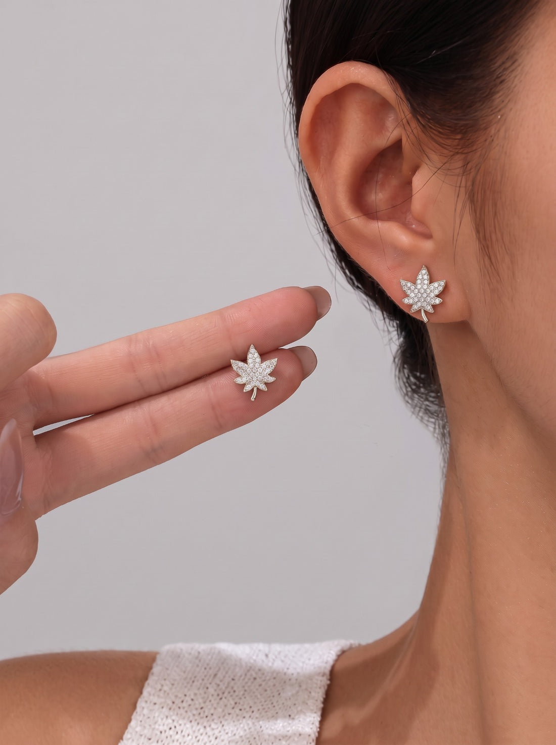 Silver Leaf Earrings