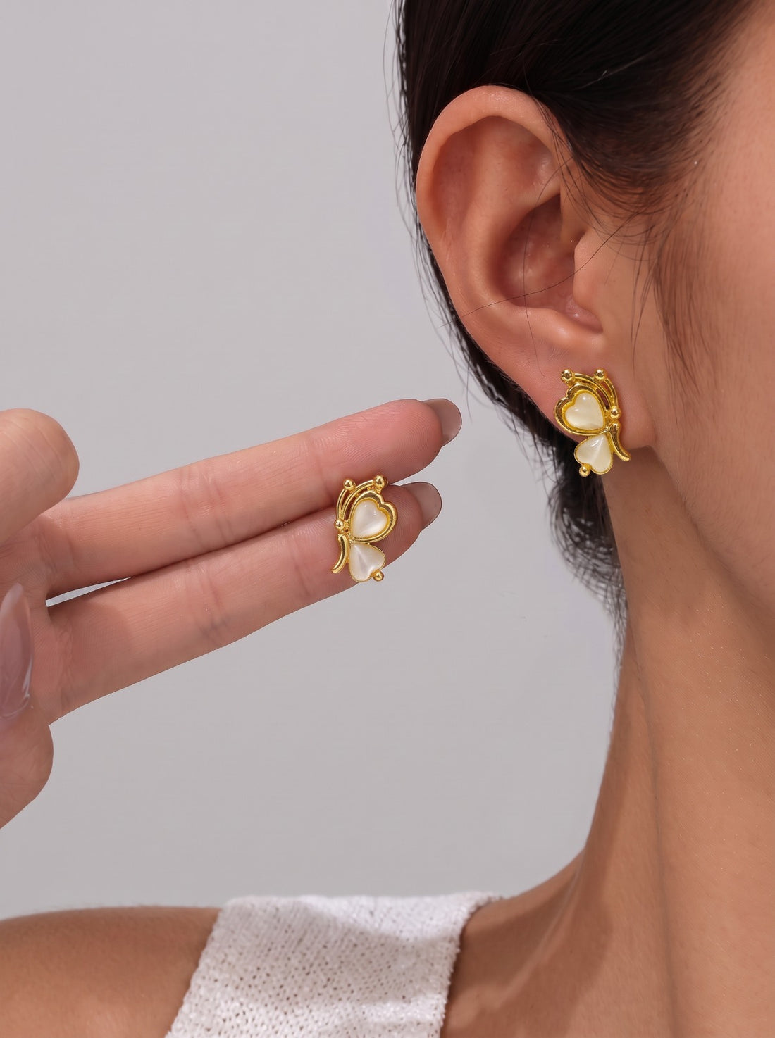 Two Hearts Earrings