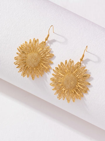 Gold Flowers Earrings