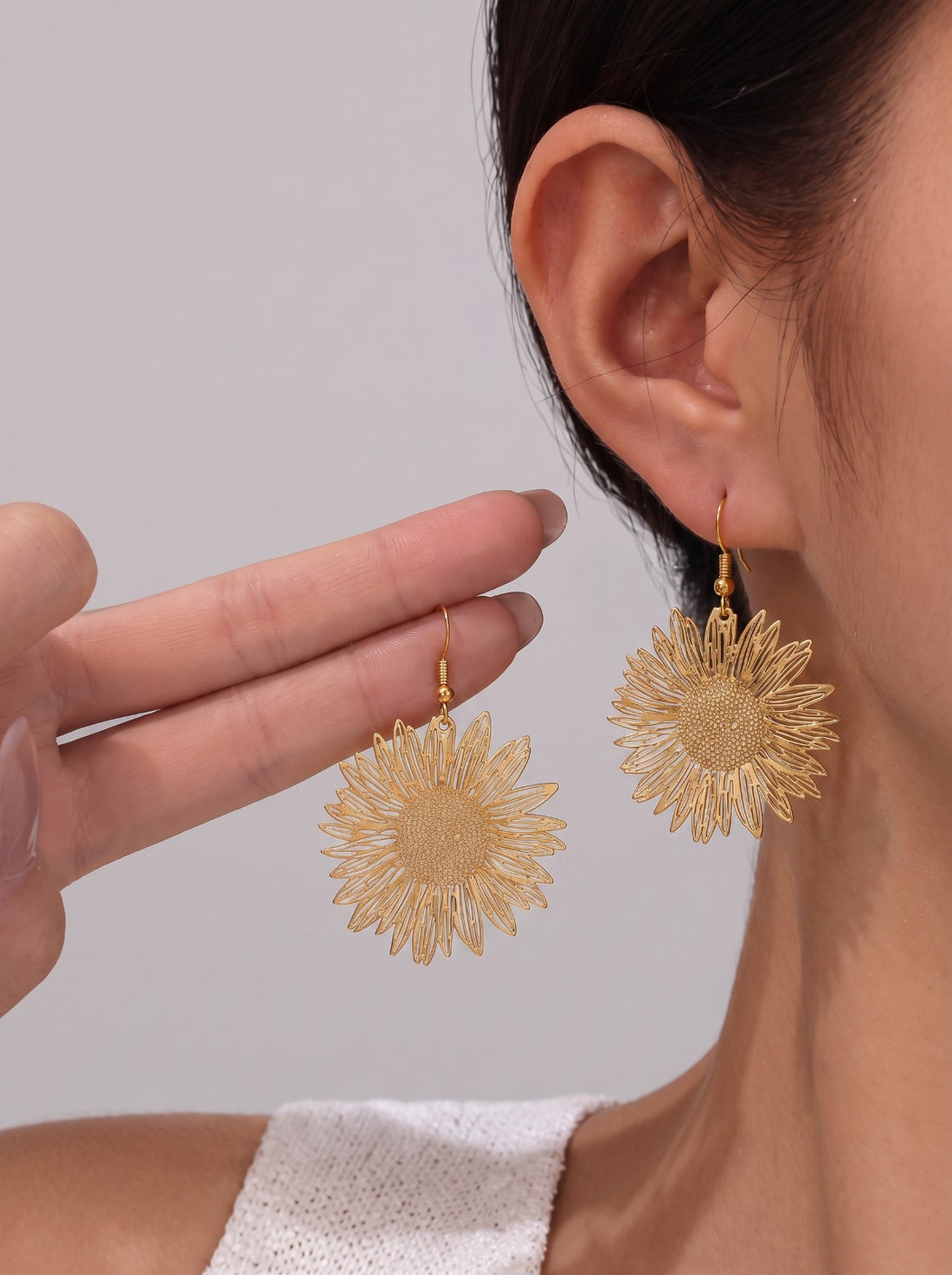 Gold Flowers Earrings