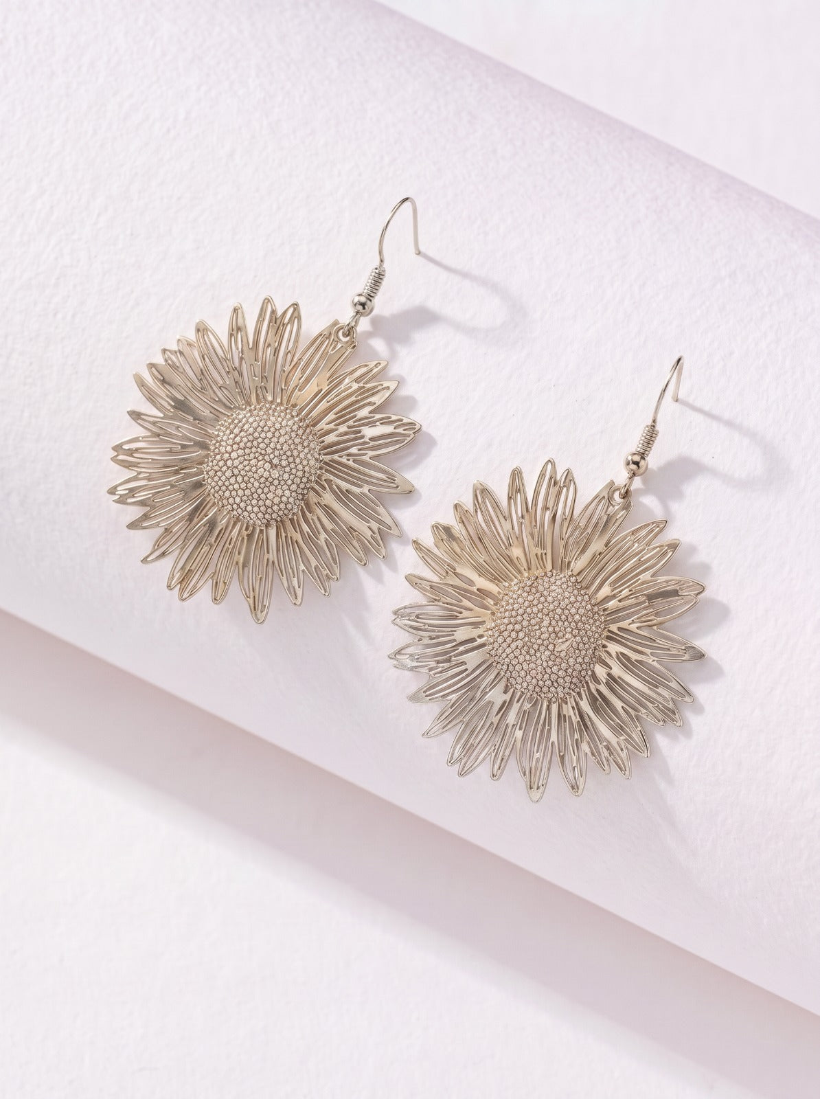 Silver Flower Earrings