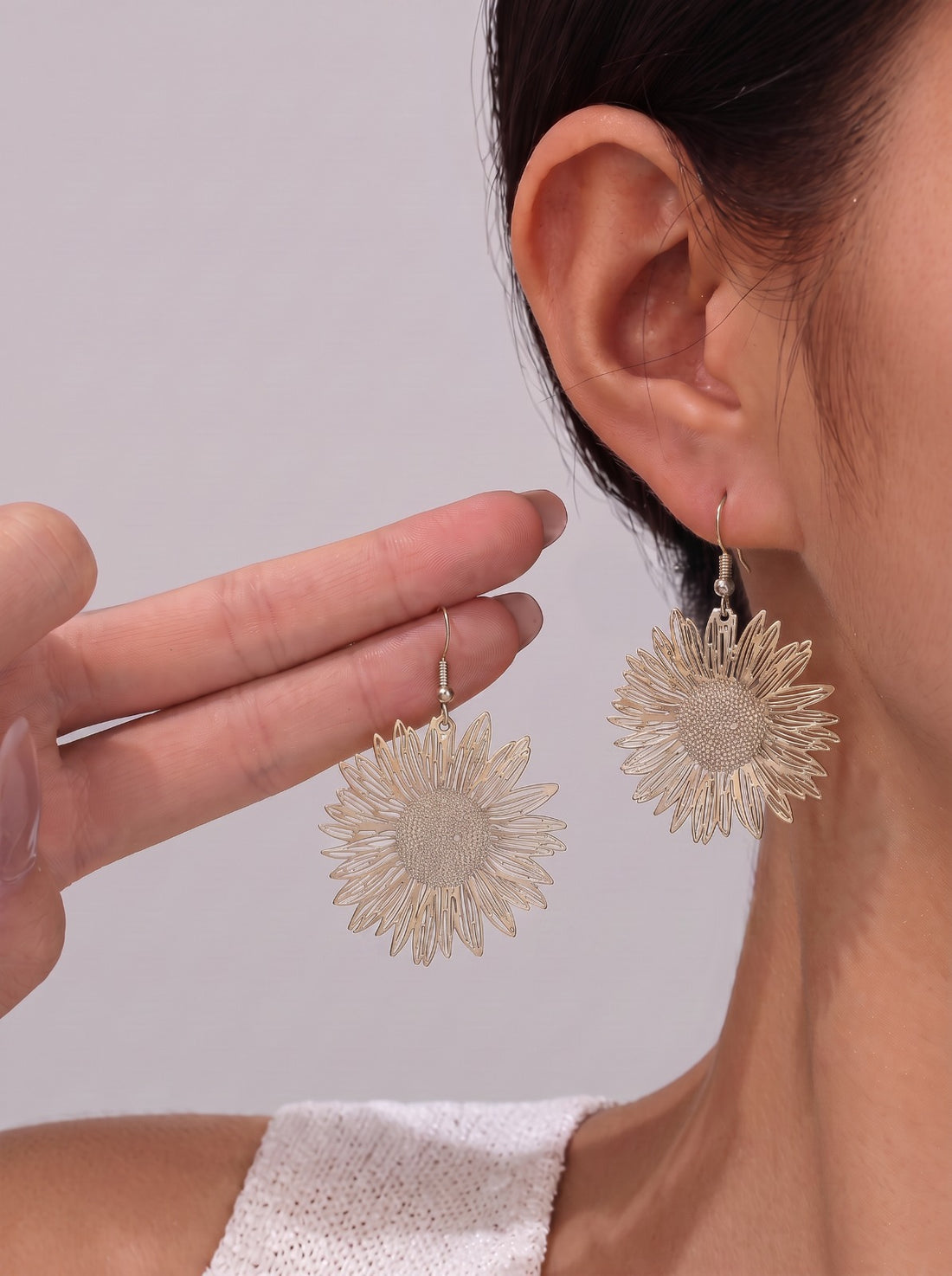 Silver Flower Earrings