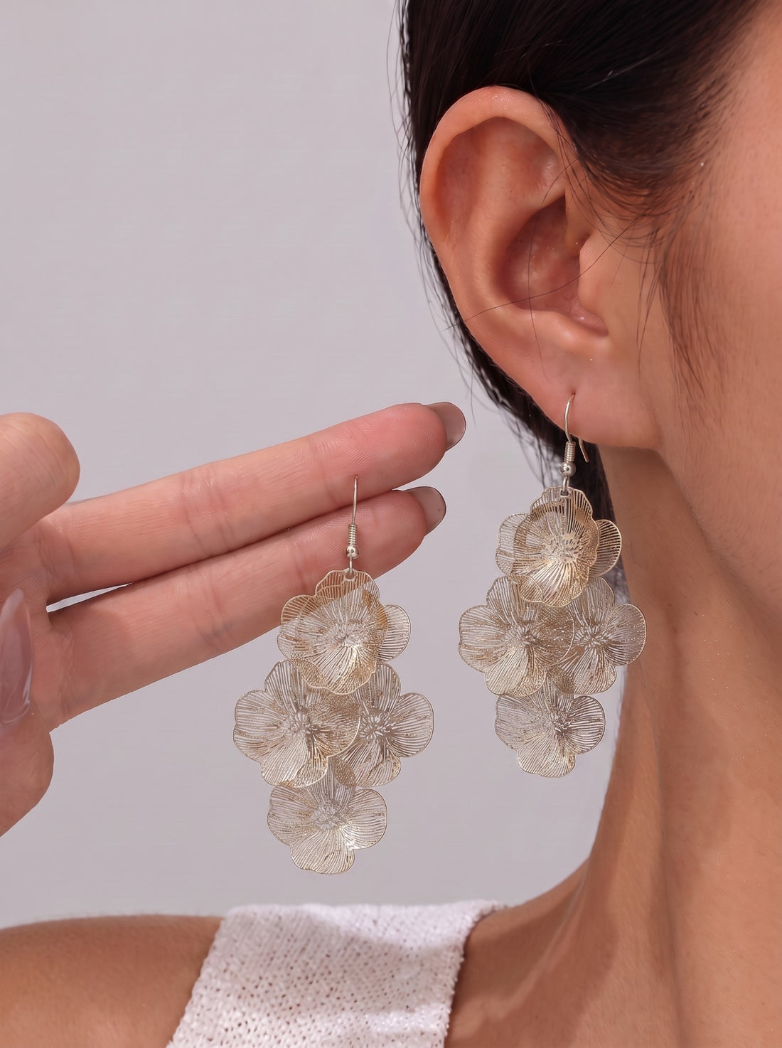 Silver Petalia Earrings