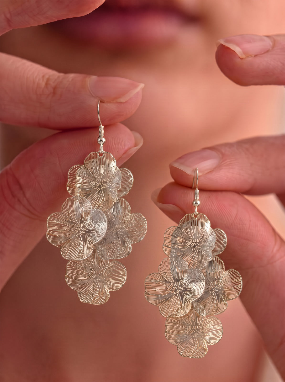 Silver Petalia Earrings