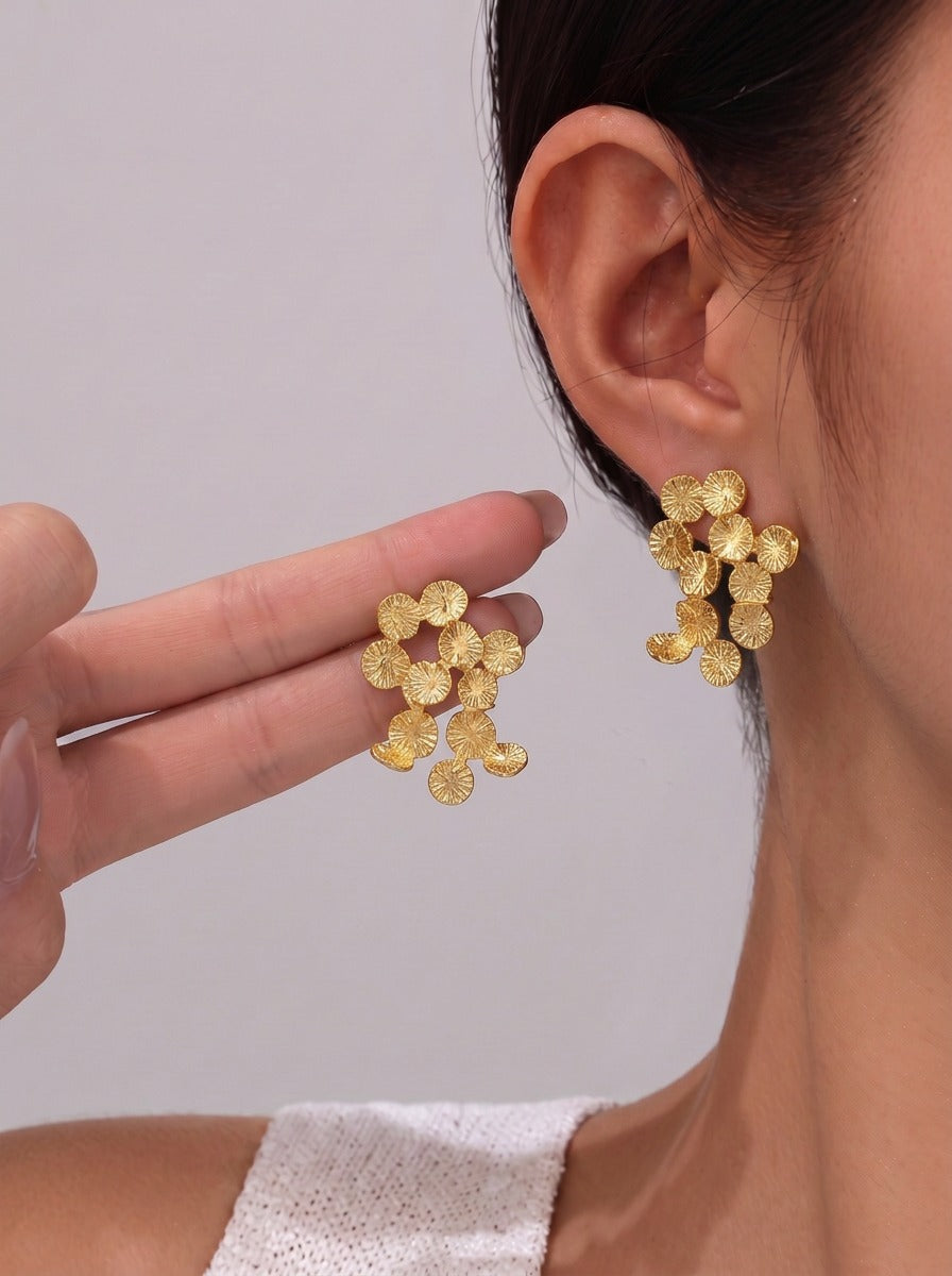 Golden Cascade Earrings