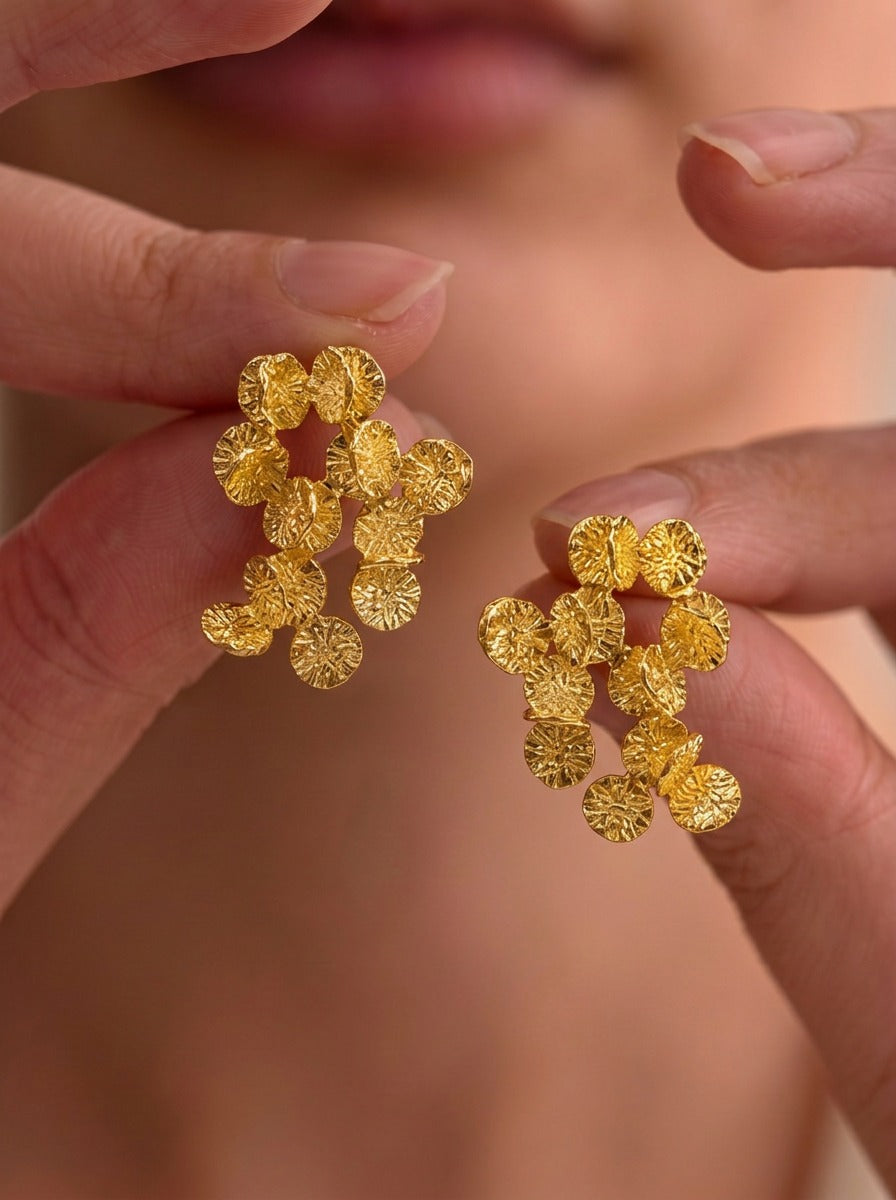 Golden Cascade Earrings