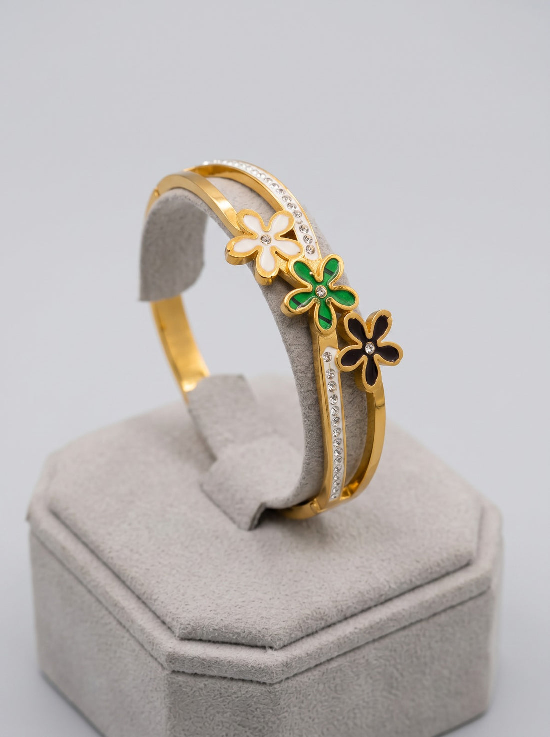 3 Flower Cuff Bangle